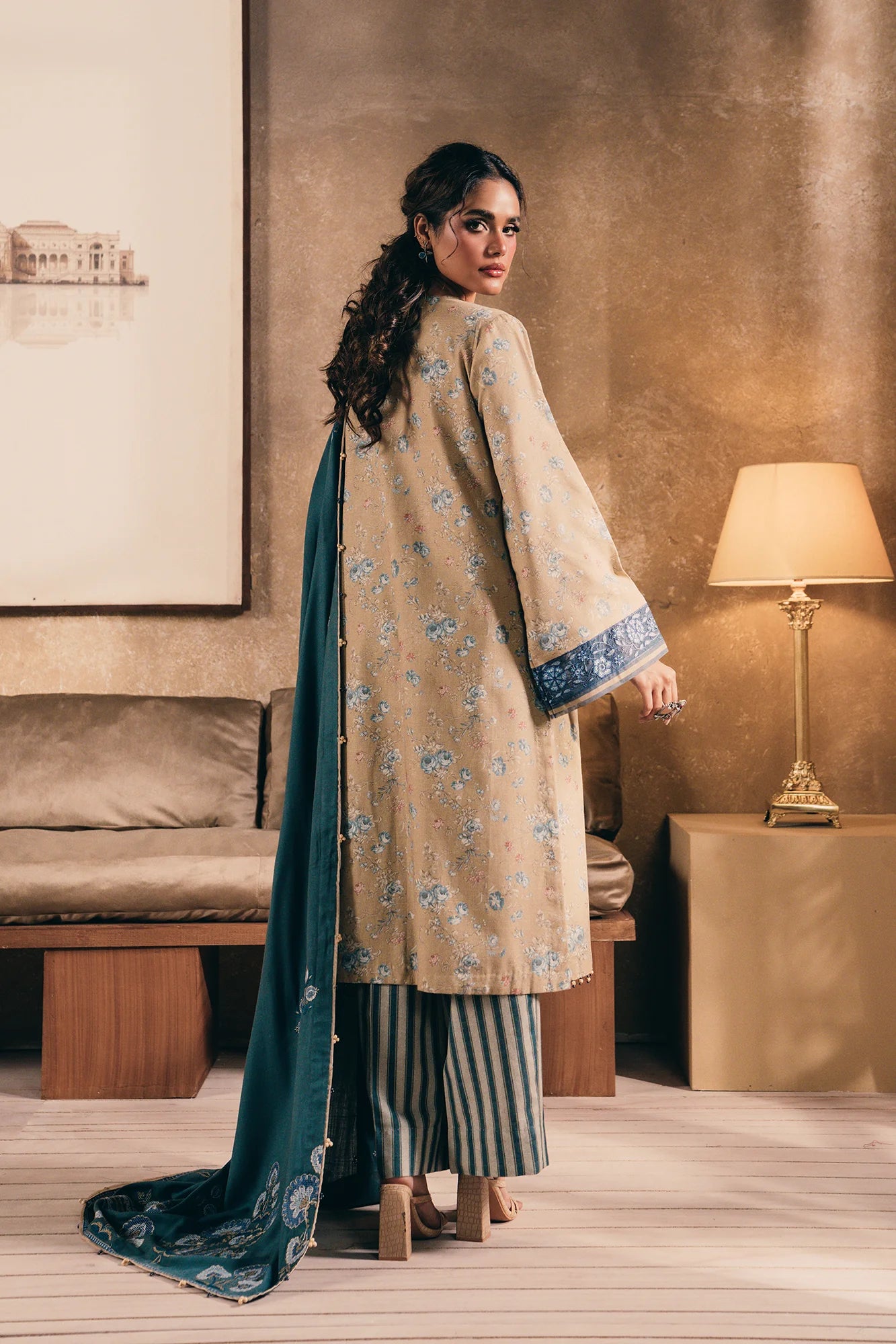 Ethnic 3Pc Embroidered khaddar Suit E0463/203/602 gulbuy.com