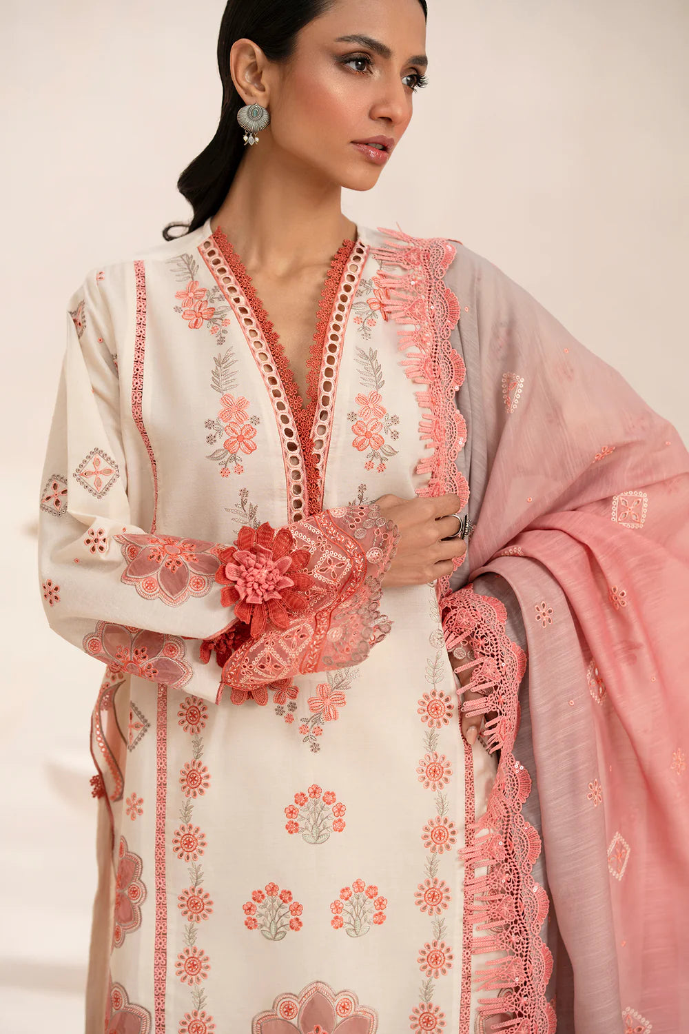 Ethnc 3Pc Embroidered Lawn Suit E0532/203/216 gulbuy.com