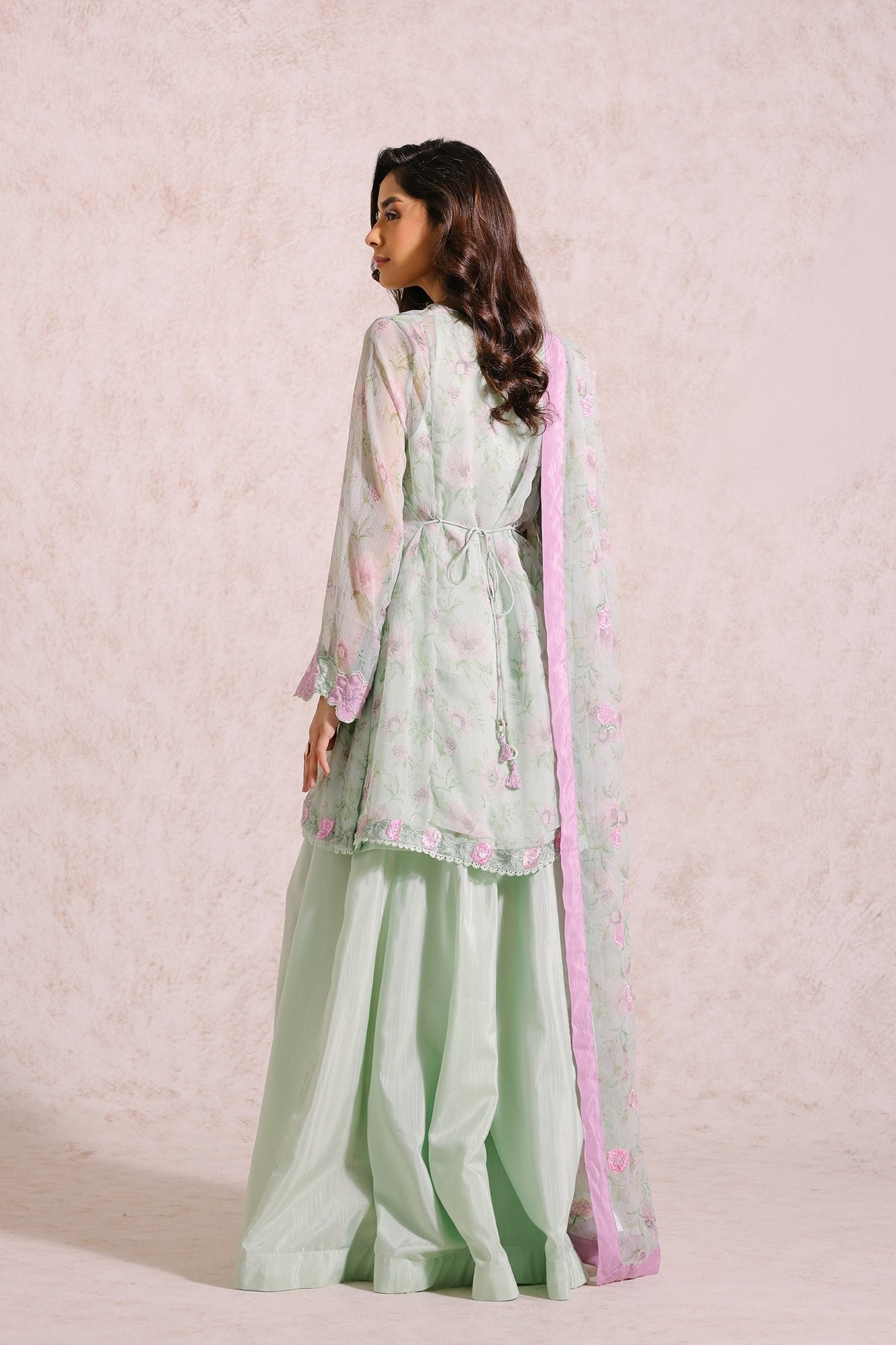 Ethnic 3 Piece Embroidered Chiffon Suit (E0533/105/710) gulbuy.com