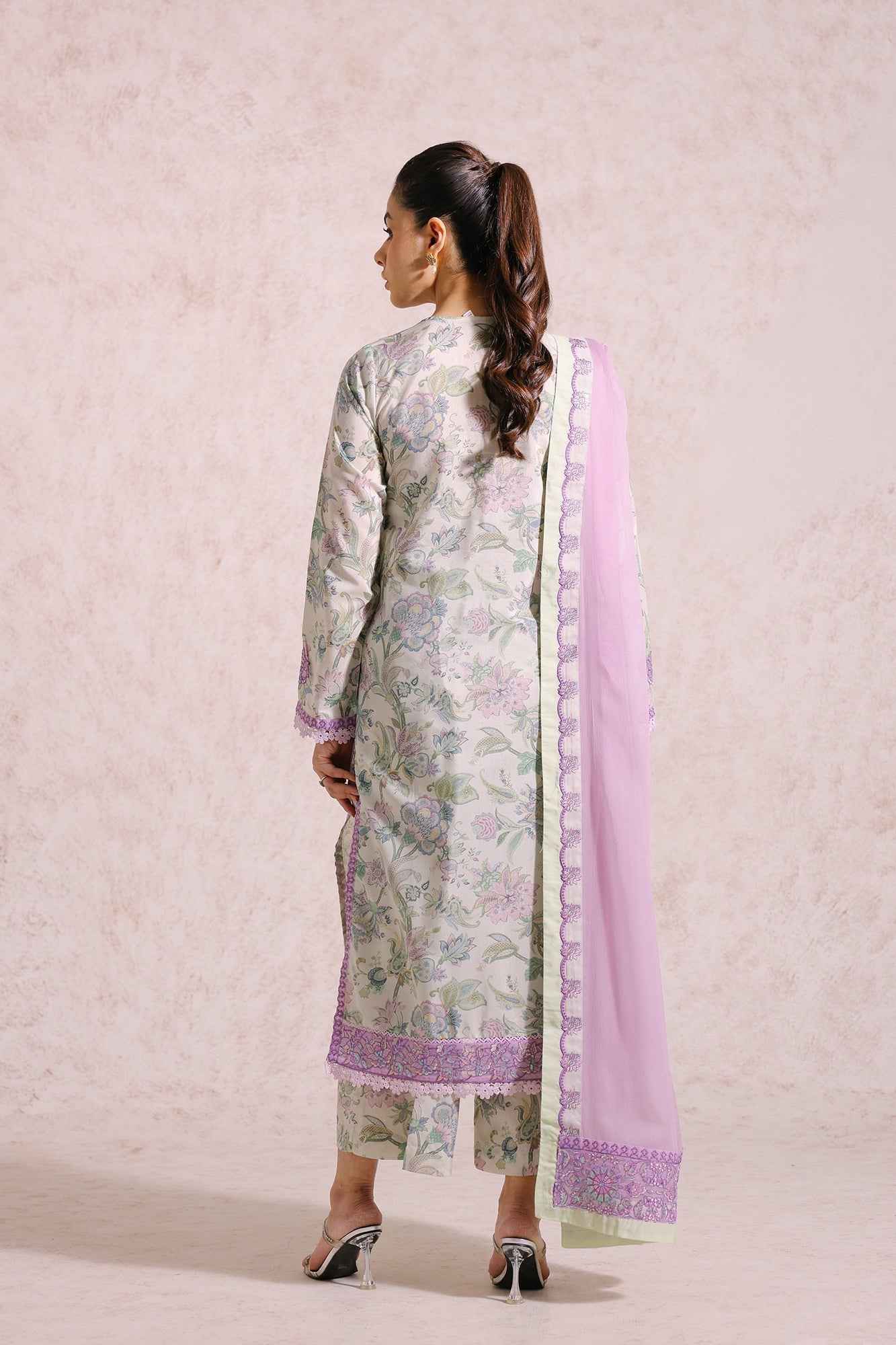 Ethnic 3 Piece Embroidered Chiffon Suit (E0543/105/005) gulbuy.com