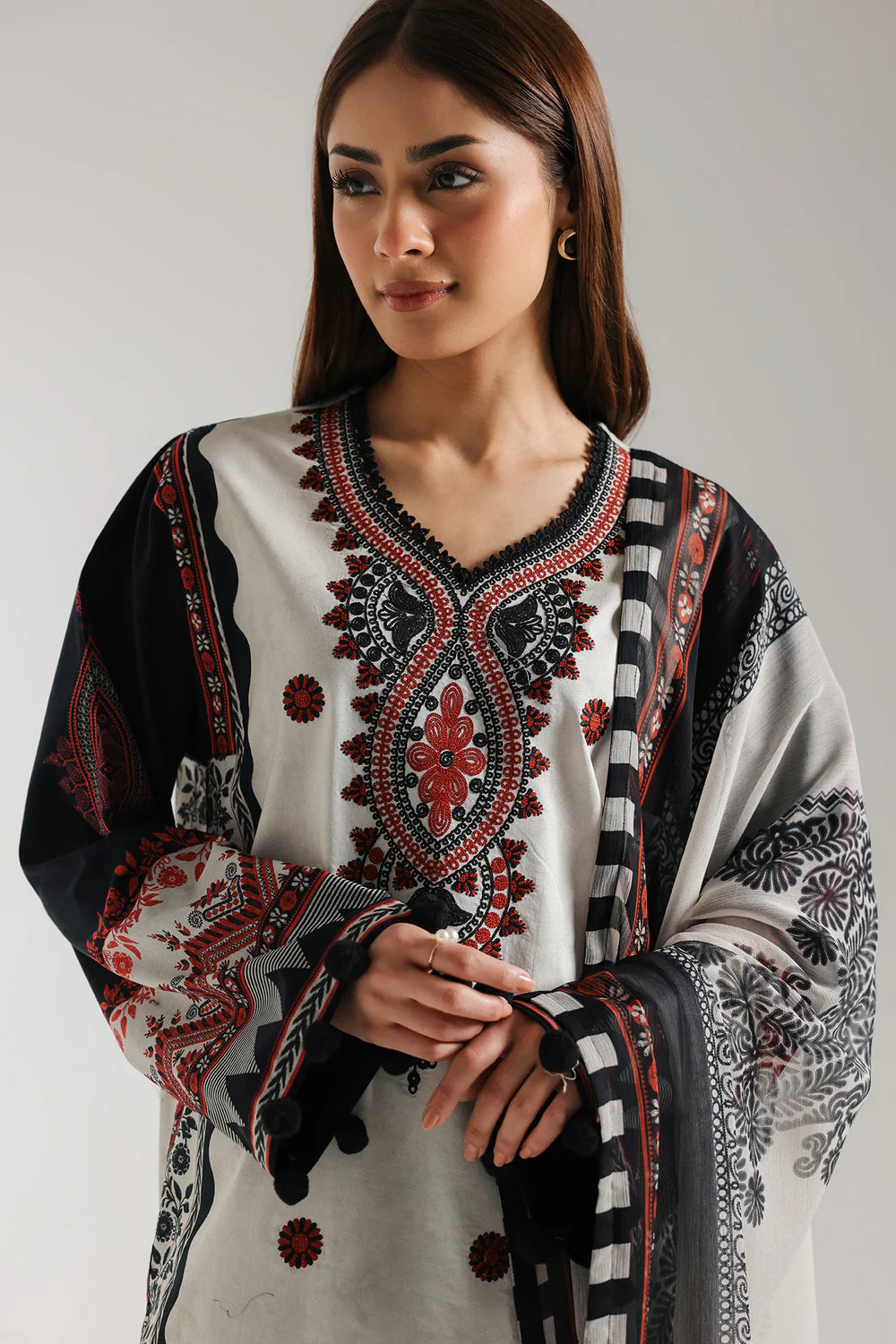 Ethnc 3Pc Embroidered Lawn Suit E0600/203/006 gulbuy.com