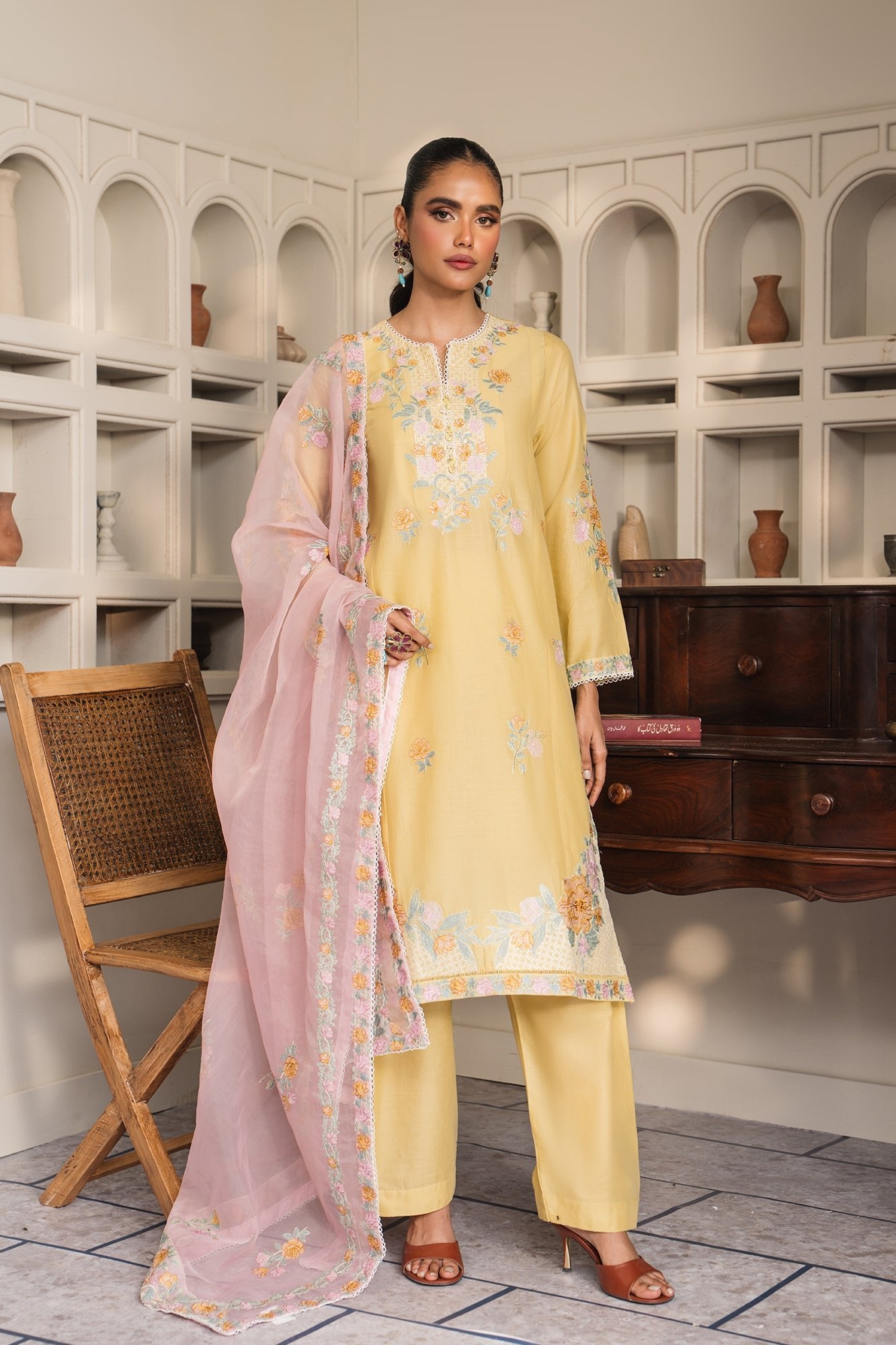 Ethnic 3 Piece Embroidered Lawn Suit (E0642/105/109)