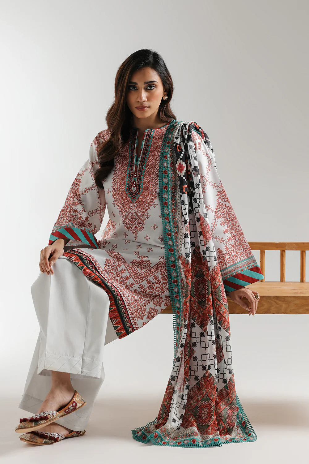 Ethnic 3Pc Printed Lawn Suit E0656/202/415 gulbuy.com