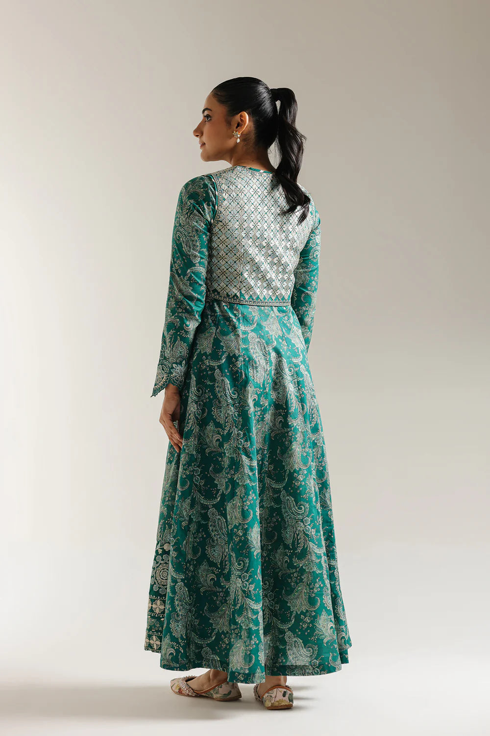 Ethnic 1Pc Embroidered Pishwas shirt GREEN | E3282/103/708 gulbuy.com