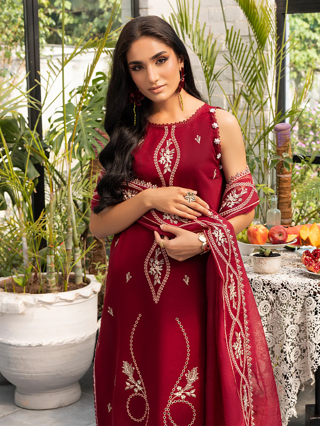 Izel 3Pc Embroidered Lawn Suit EVARA gulbuy.com