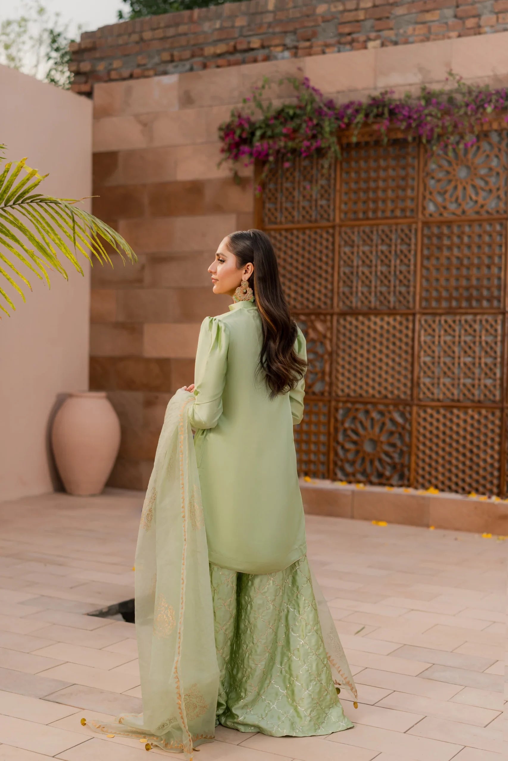 Kastoor 3Pc Embroidered Silk Suit EF-324 gulbuy.com
