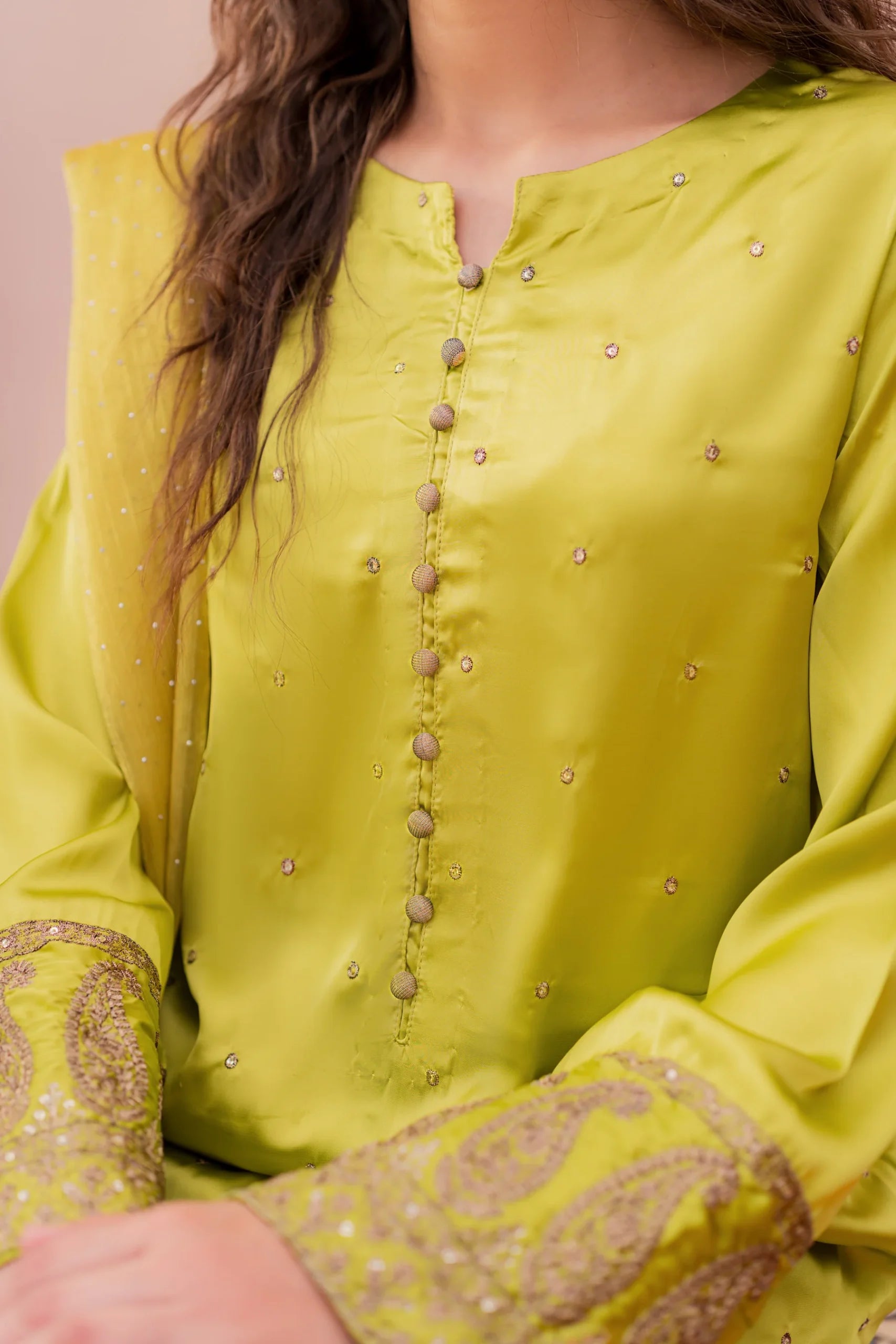 Kastoor 3Pc Embroidered Silk Suit EF-322 gulbuy.com