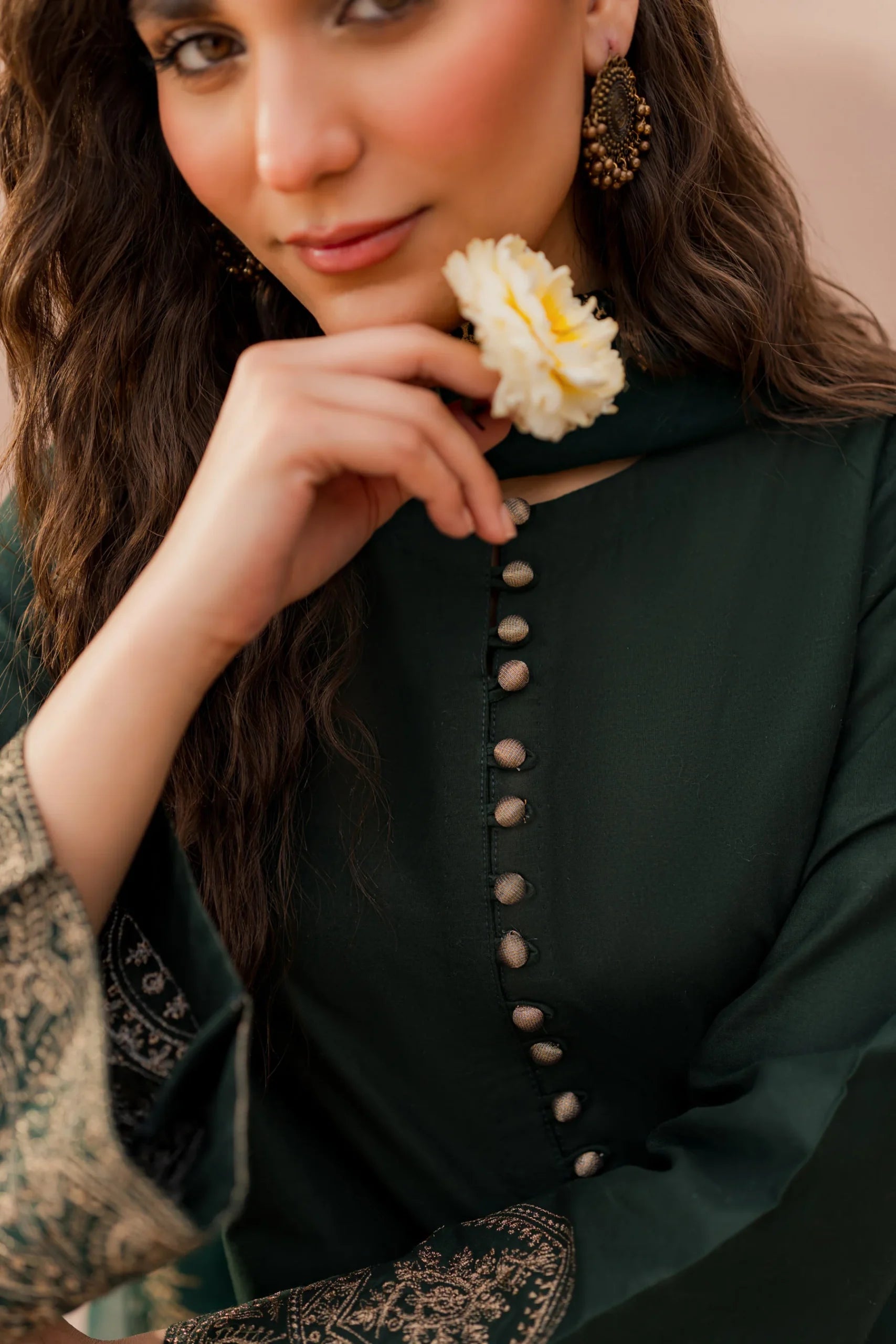 Kastoor 3Pc Embroidered Silk Suit EF-304 gulbuy.com