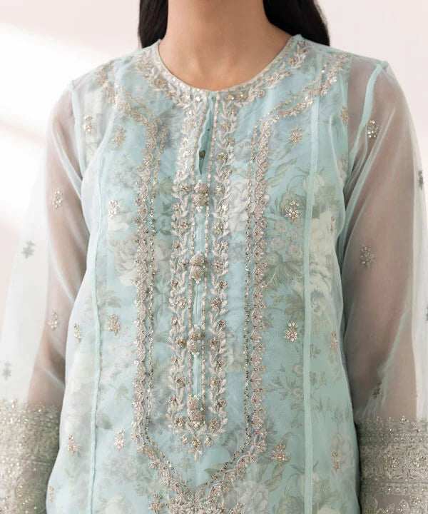 Sapphire 3Pc Embroidered Organza Suit F3SFLX25V322 gulbuy.com