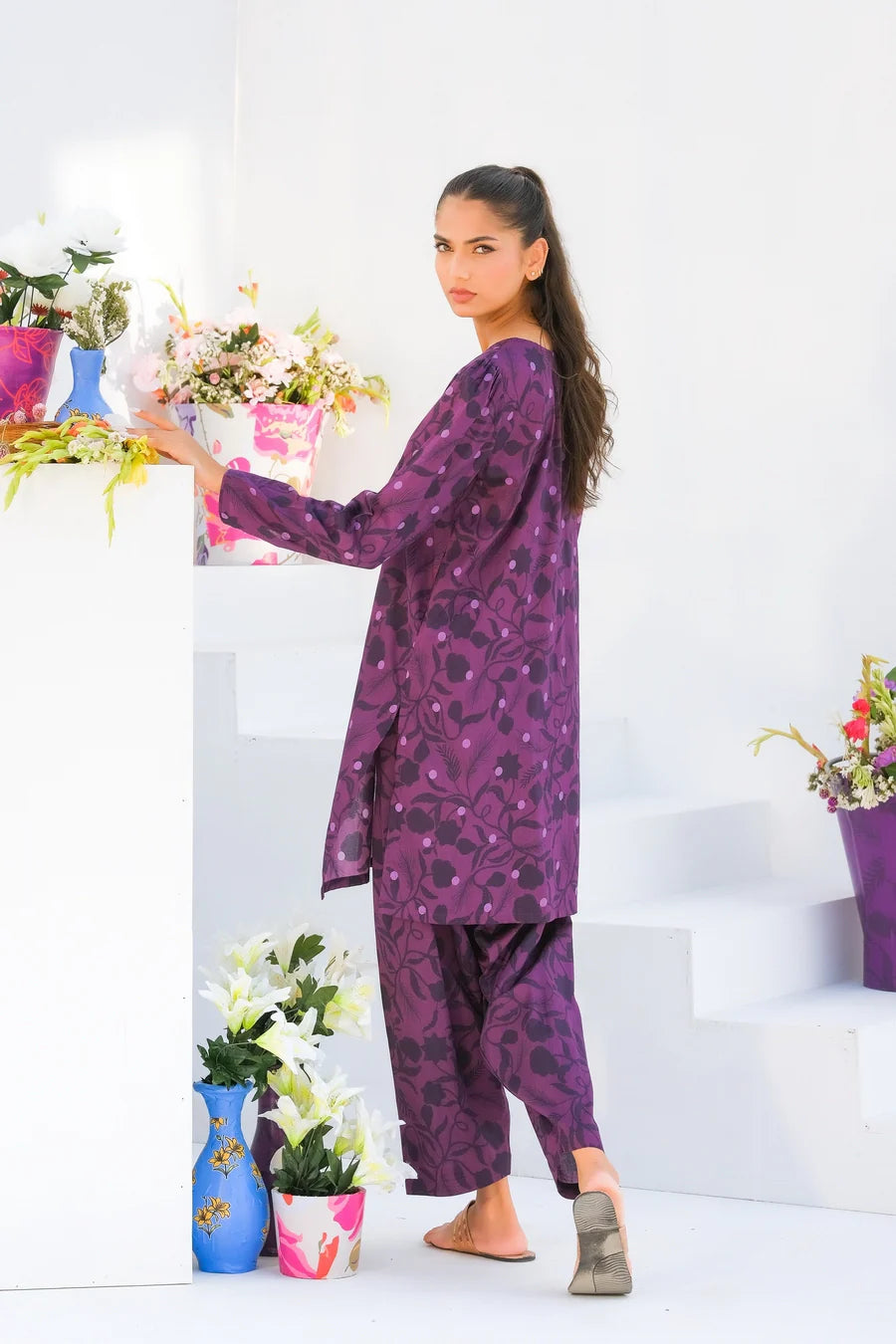 Dhaga 2Pc Printed Lawn Suit Matching separate 0025 gulbuy.com