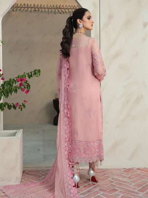 Gulaal 3Pc Embroidered Chiffon Suit Roseline gulbuy.com