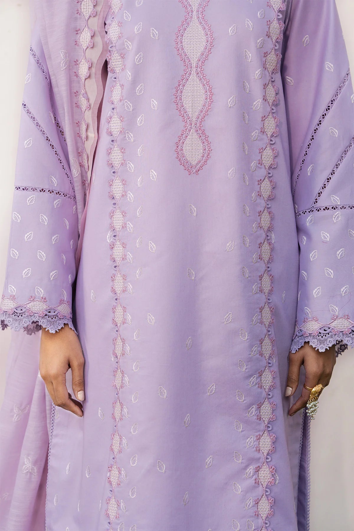 Ziva 3Pc Embroidered Lawn Suit Bella gulbuy.com