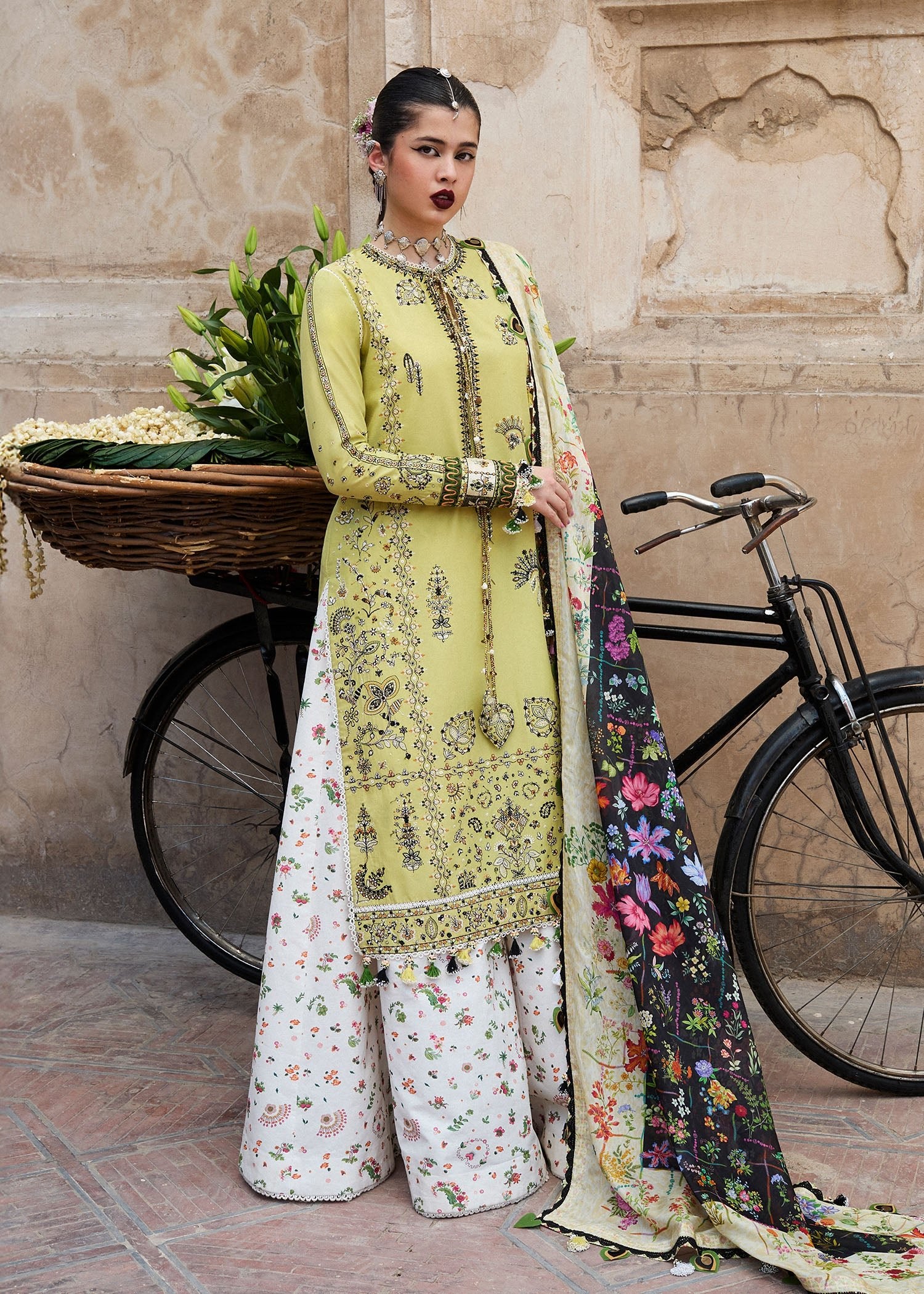 Hussain Rehar 3Pc Embroidered Lawn Suit Suk gulbuy.com