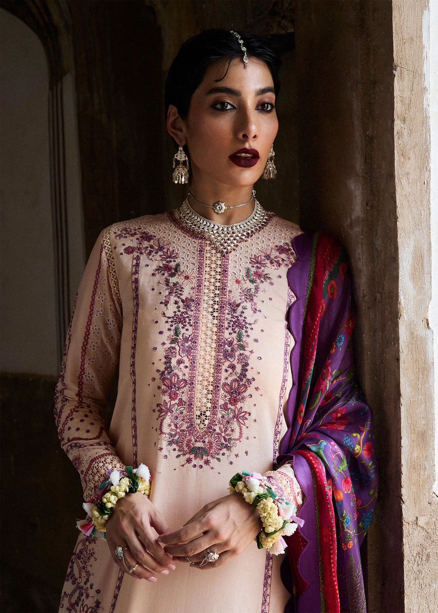 Hussain Rehar 3Pc Embroidered Lawn Suit Lehr gulbuy.com
