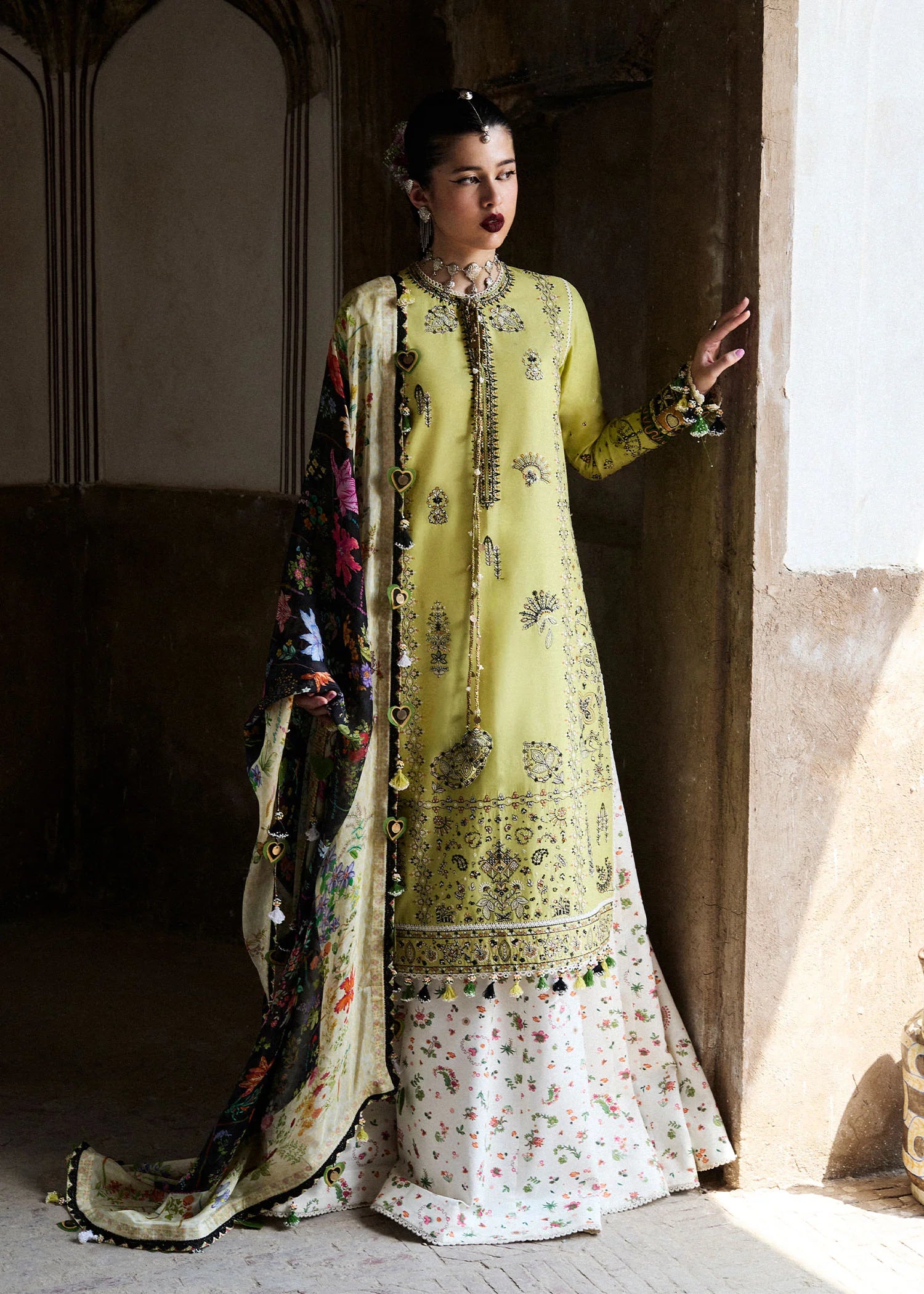 Hussain Rehar 3Pc Embroidered Lawn Suit Suk gulbuy.com