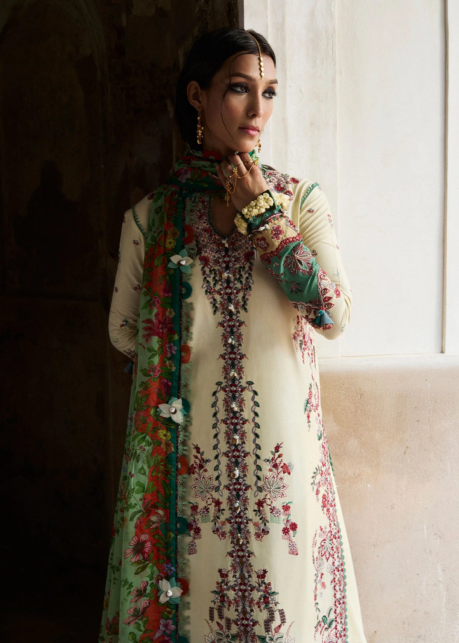 Hussain Rehar 3Pc Embroidered Lawn Suit Sahil gulbuy.com