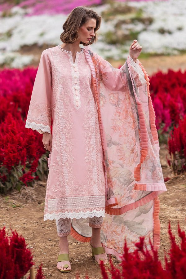 Mushq 3 Piece Embroidered Lawn Suit (HUNSS24011A)