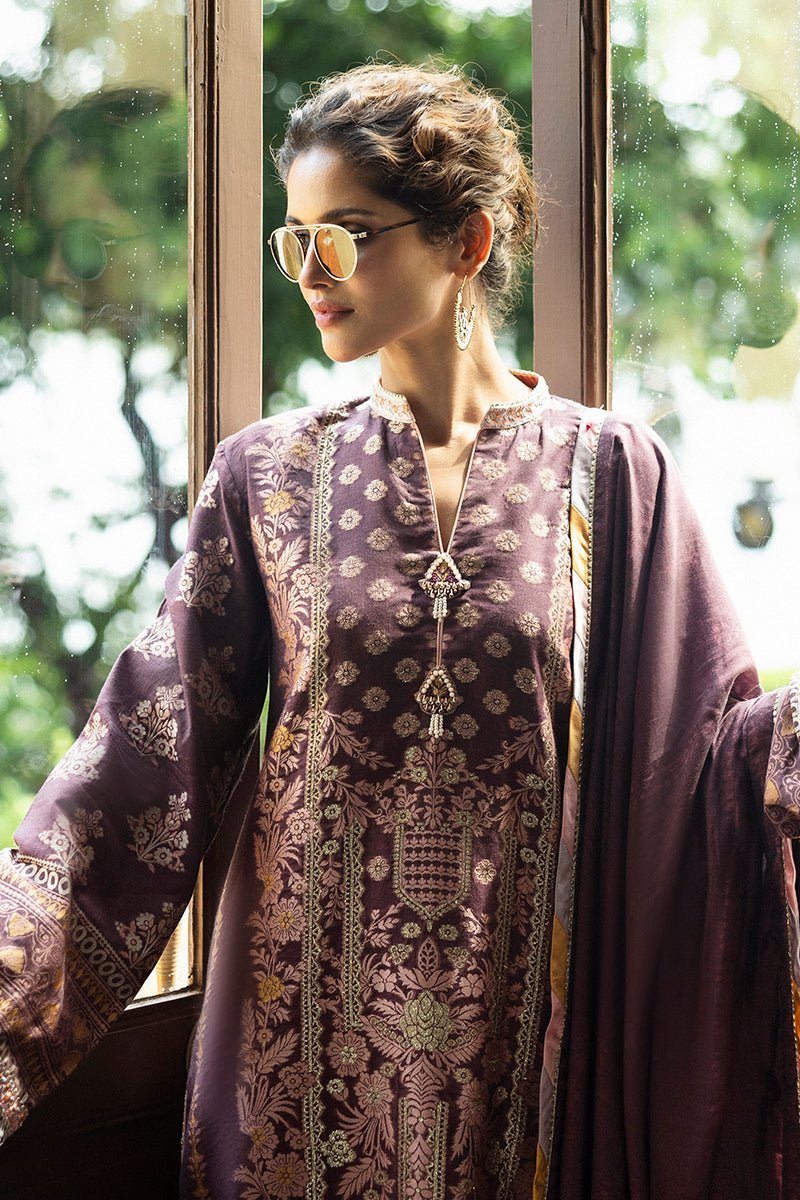 Mushq 3Pc Embroidered Jacquared Suit Narissa gulbuy.com
