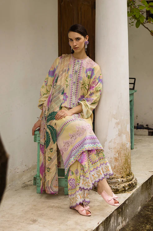 Mushq 3Pc Printed Lawn Suit Dulcina gulbuy.com