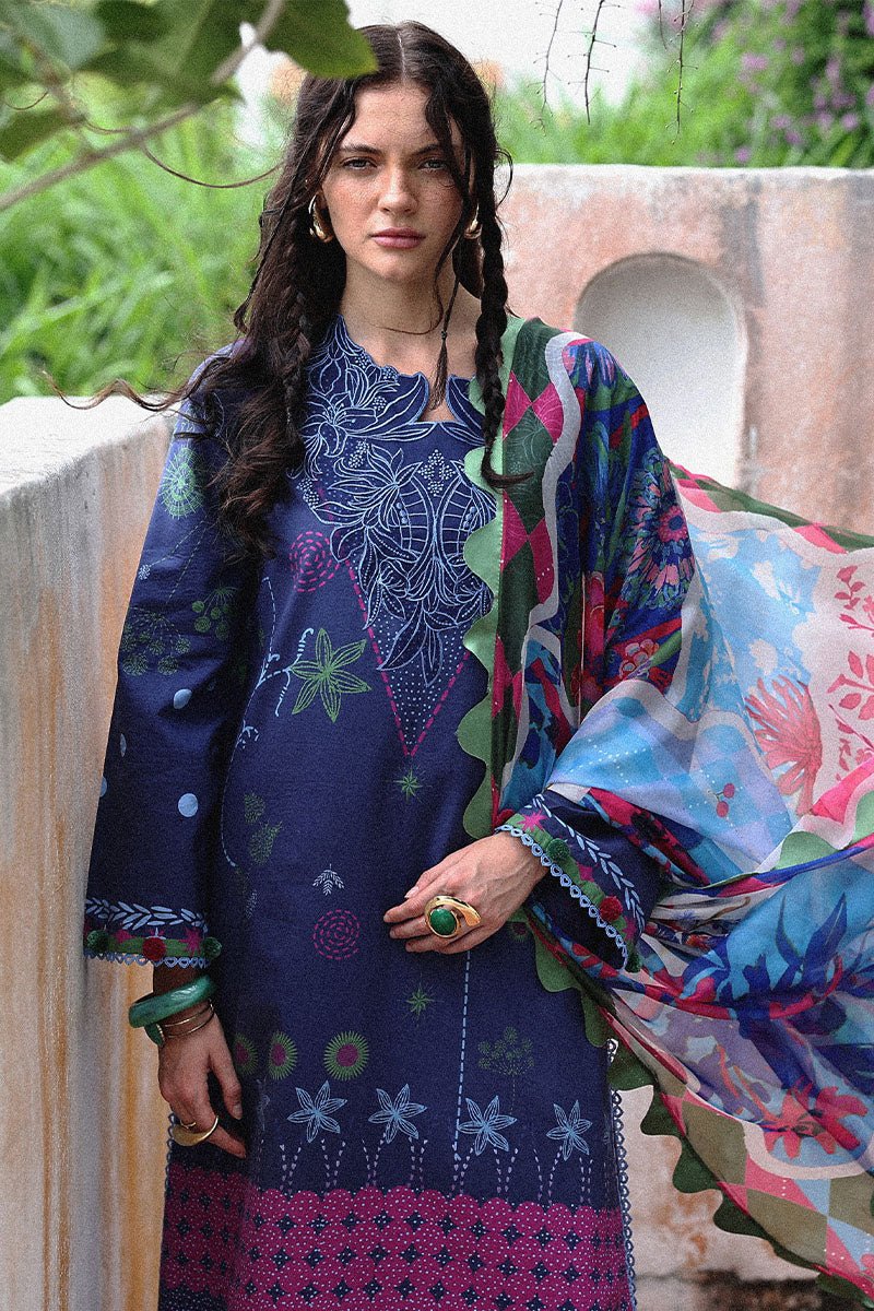 Mushq 3Pc Printed cambric Suit Amor Grito gulbuy.com