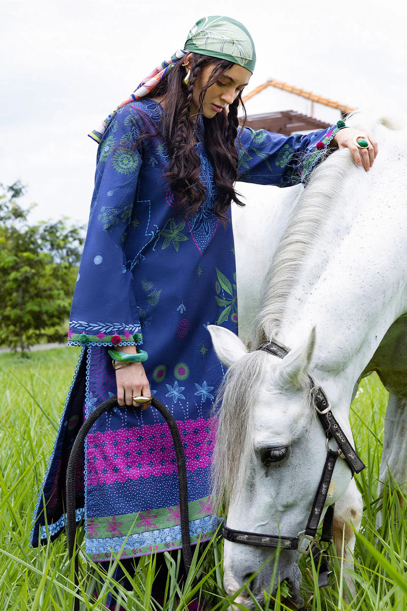 Mushq 3Pc Printed cambric Suit Amor Grito gulbuy.com