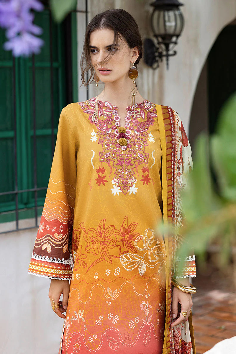 Mushq 3Pc Printed cambric Suit Desierto Sol gulbuy.com