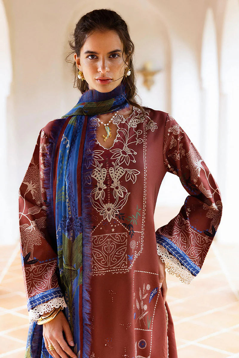 Mushq 3Pc Printed cambric Suit Santo Mio gulbuy.com