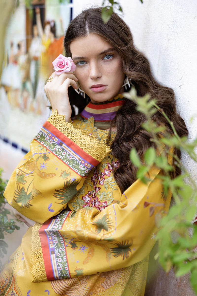Mushq 3Pc Printed cambric Suit Sol Arena gulbuy.com