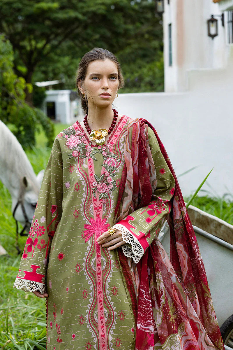 Mushq 3Pc Printed cambric Suit Cielo Sol gulbuy.com