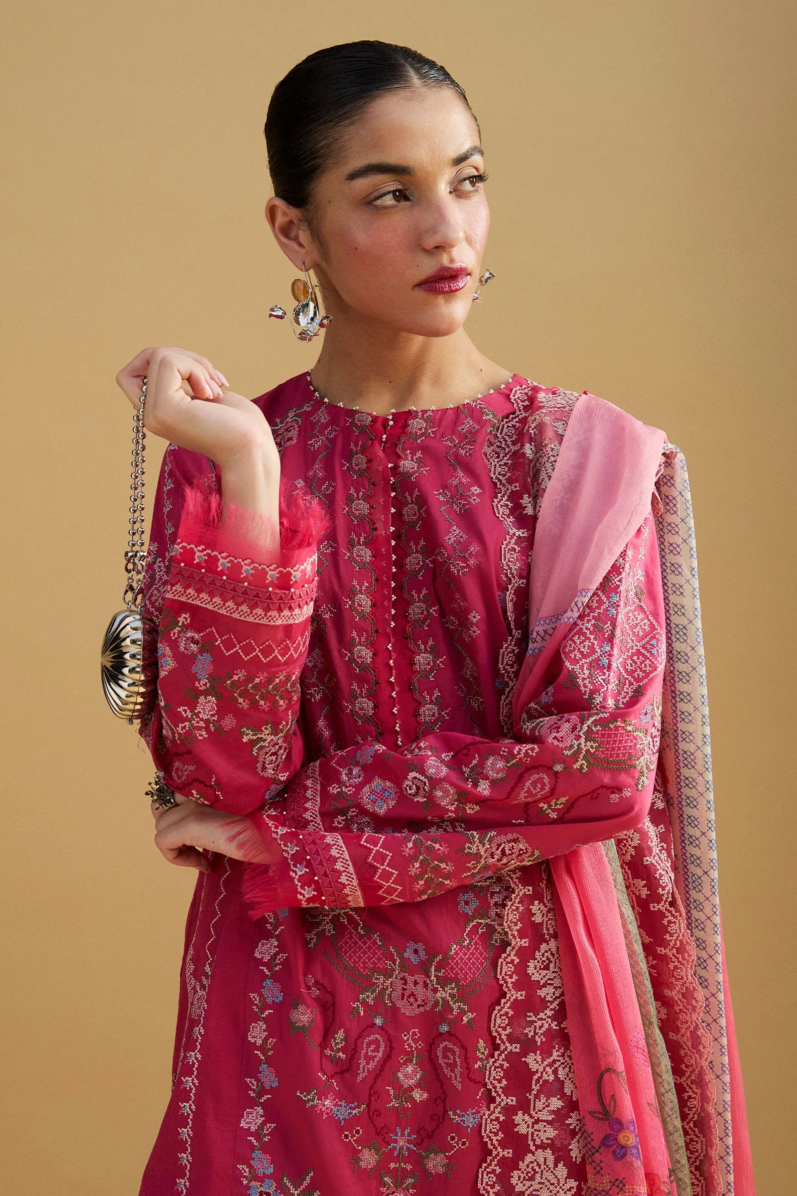 Zara Shahjahan 3Pc Embroidered Lawn Suit Hikari-7A gulbuy.com