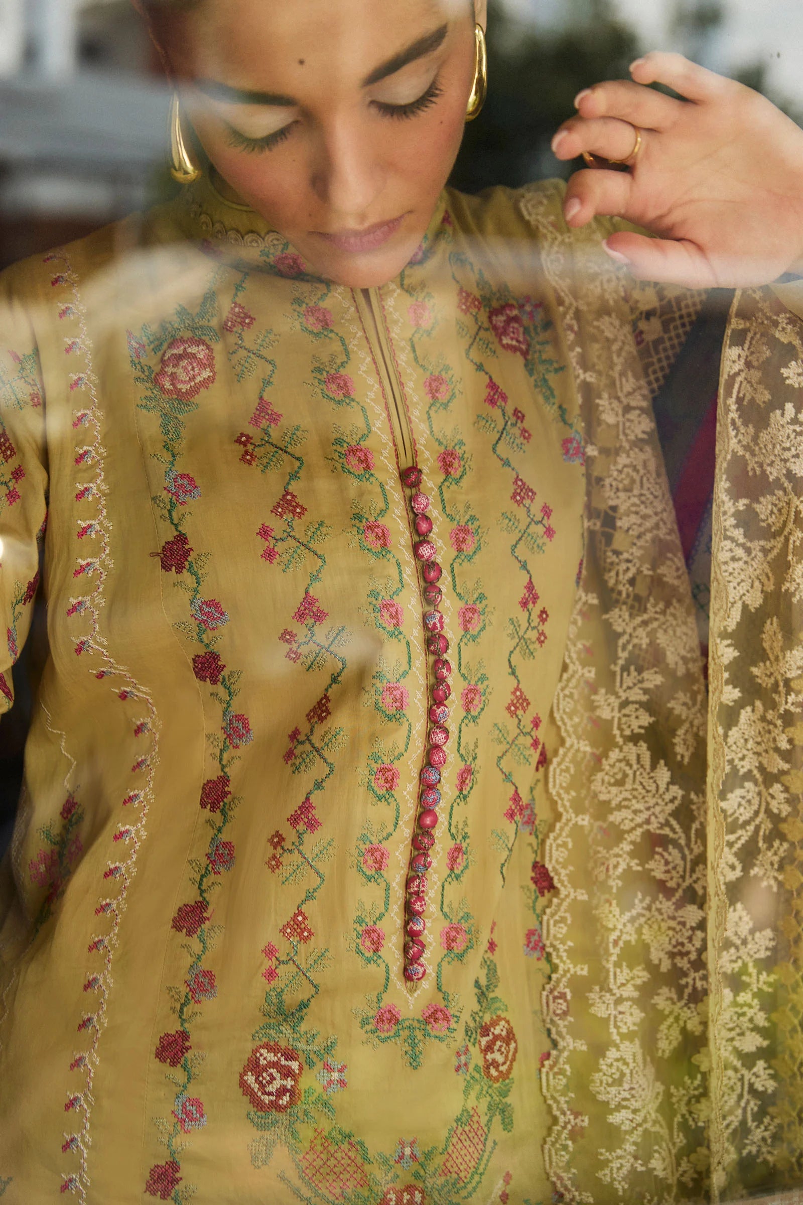 Zara Shahjahan 3Pc Embroidered Lawn Suit Hikari-7B gulbuy.com