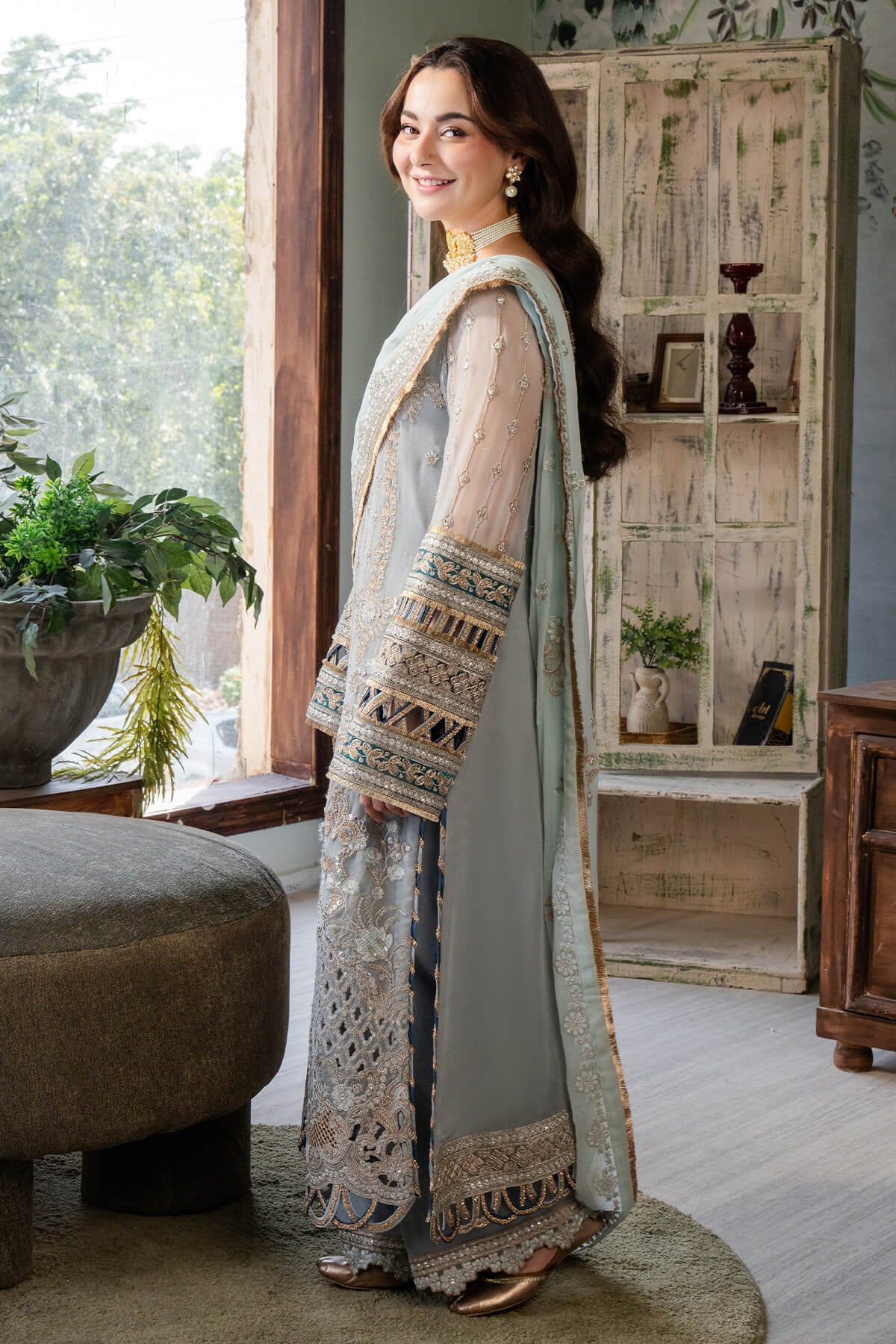 Imrozia 3Pc Embroidered Chiffon Suit I-190 Rumman gulbuy.com