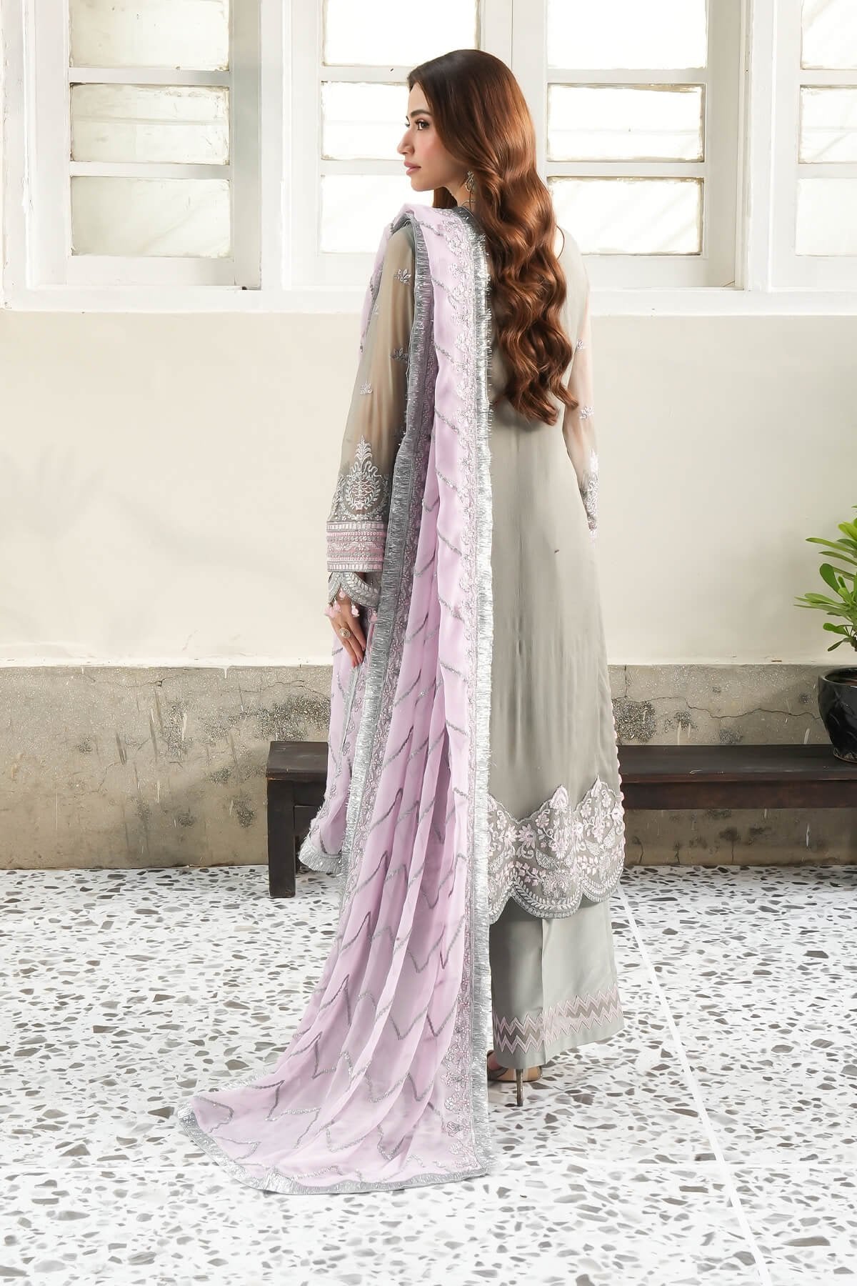 Imrozia 3Pc Embroidered chiffon Suit I-200 Noor gulbuy.com