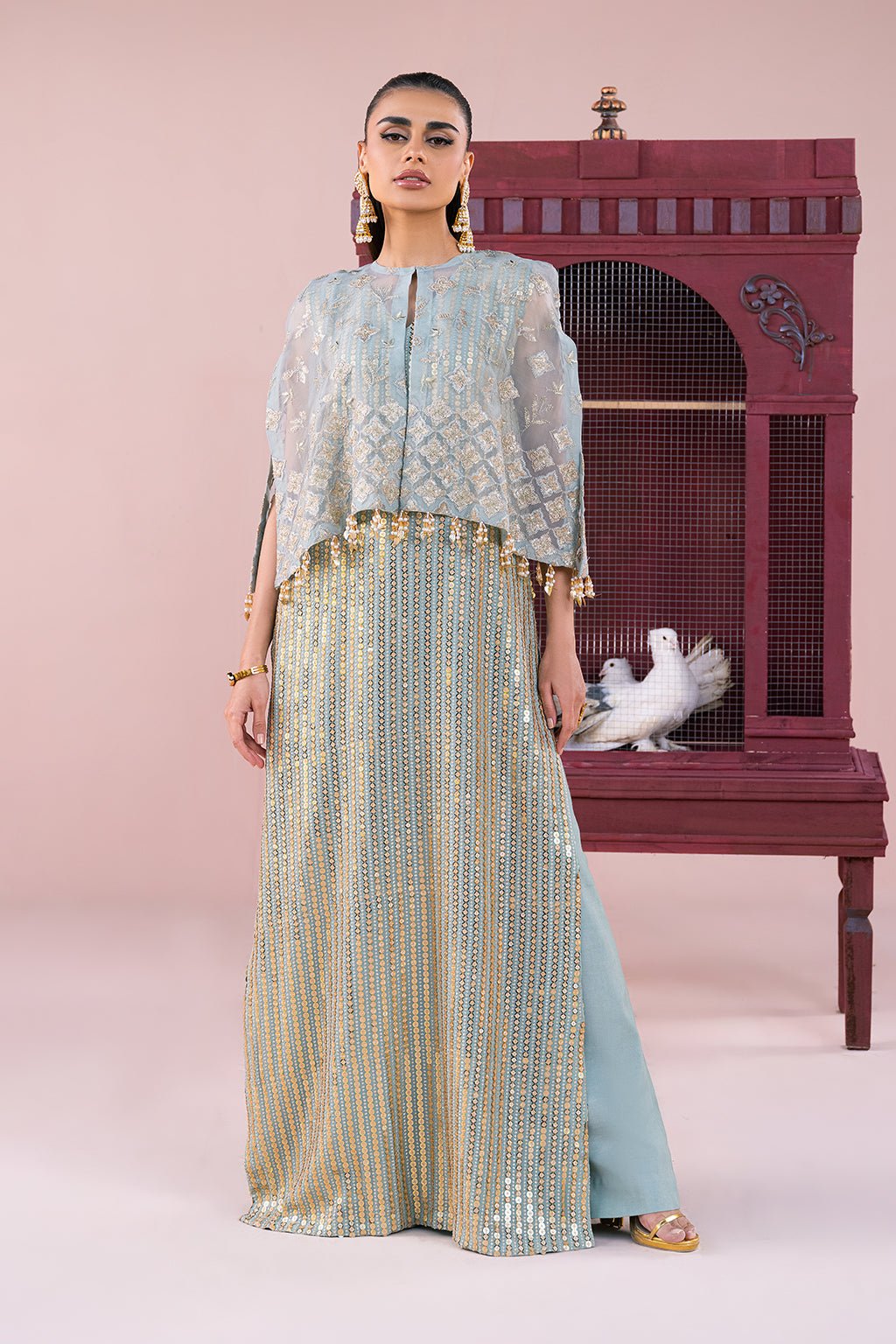 Vanya 4 Piece Fareesha Formals Organza Suit (FR-09)