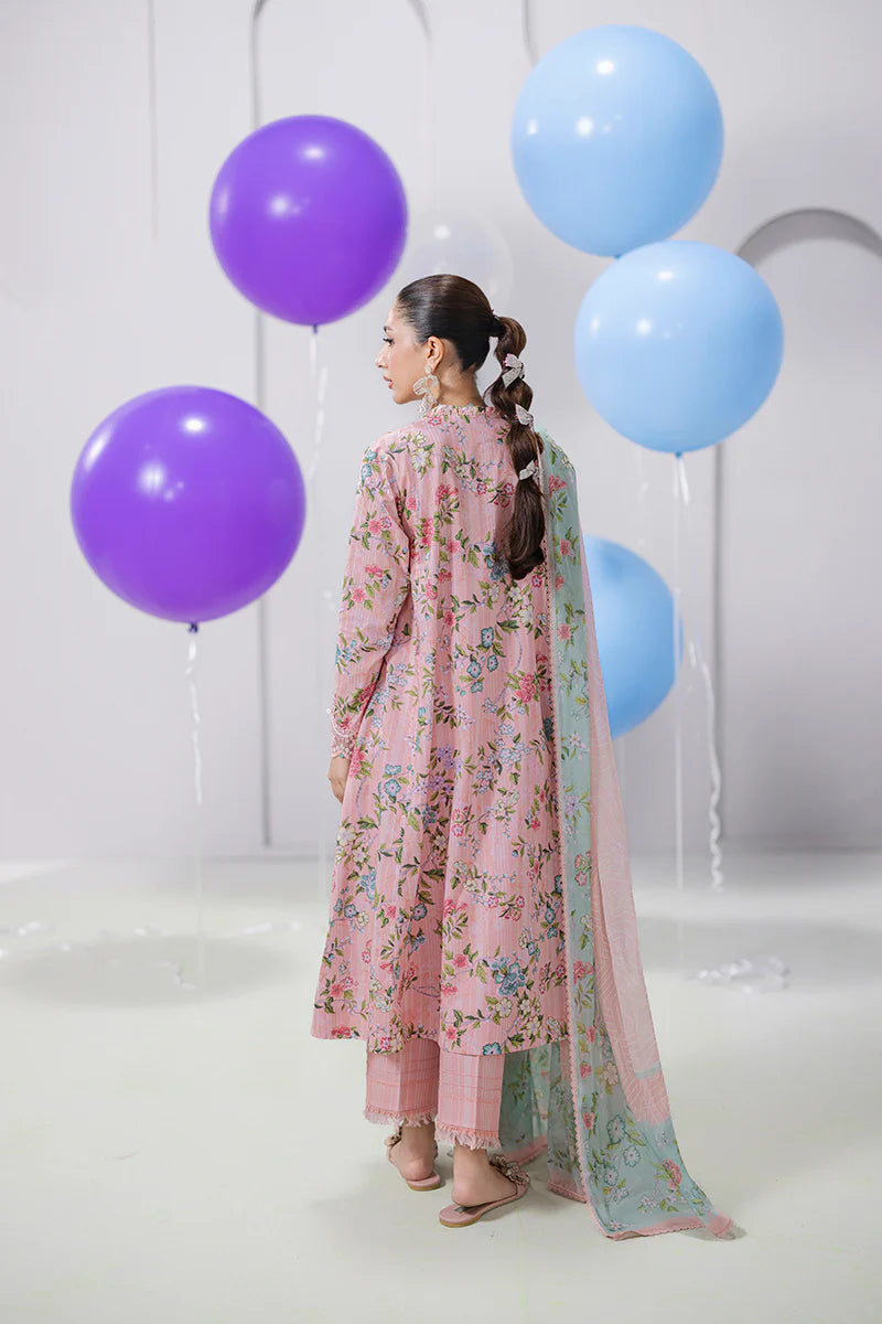 Qalamkar 3Pc Printed Lawn Suit EM-05 (A) gulbuy.com