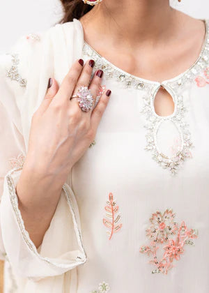 Agha jaan 3Pc Embroidered Chiffon Suit MAAHI gulbuy.com
