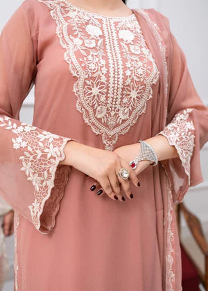 Agha jaan 3Pc Embroidered Chiffon Suit SANYA gulbuy.com