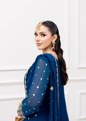 Agha jaan 3Pc Embroidered Chiffon Suit EVARI gulbuy.com
