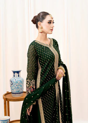 Agha jaan 3Pc Embroidered Chiffon Suit MEHMAL gulbuy.com