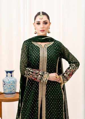 Agha jaan 3Pc Embroidered Chiffon Suit MEHMAL gulbuy.com