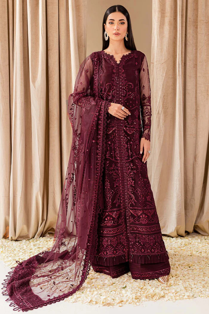 Farasha 3Pc Embroidered Net Suit Cyra