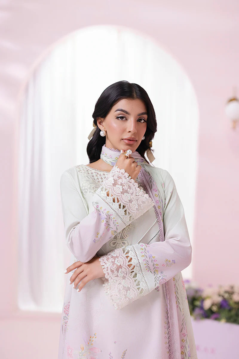 Qalamkar 3Pc Printed Lawn Suit EM-01 (A) gulbuy.com
