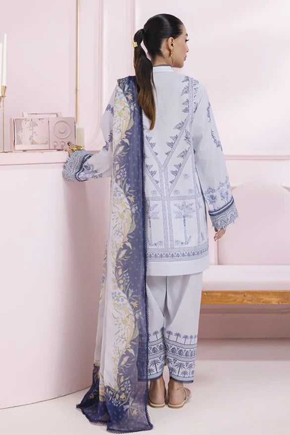 Qalamkar 3Pc Printed Lawn Suit EM-06 (A) gulbuy.com