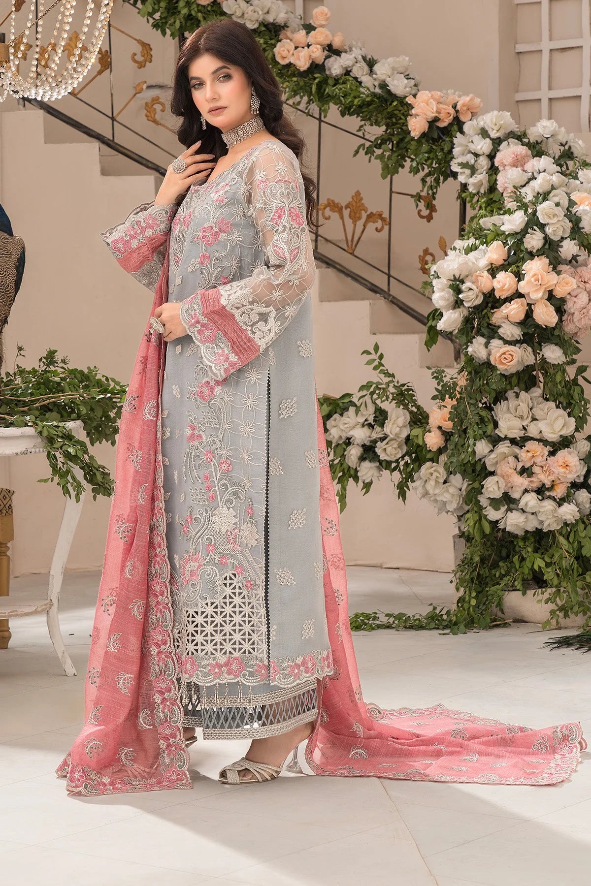 Imrozia 3Pc Embroidered Organza Suit IP-106 Kavita gulbuy.com