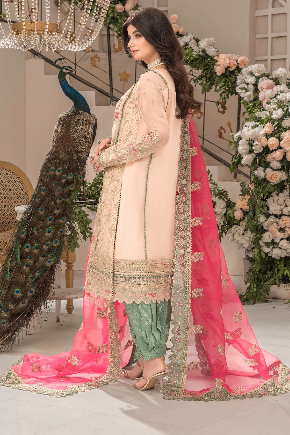Imrozia 3Pc Embroidered Organza Suit IP-109 Saanvi gulbuy.com