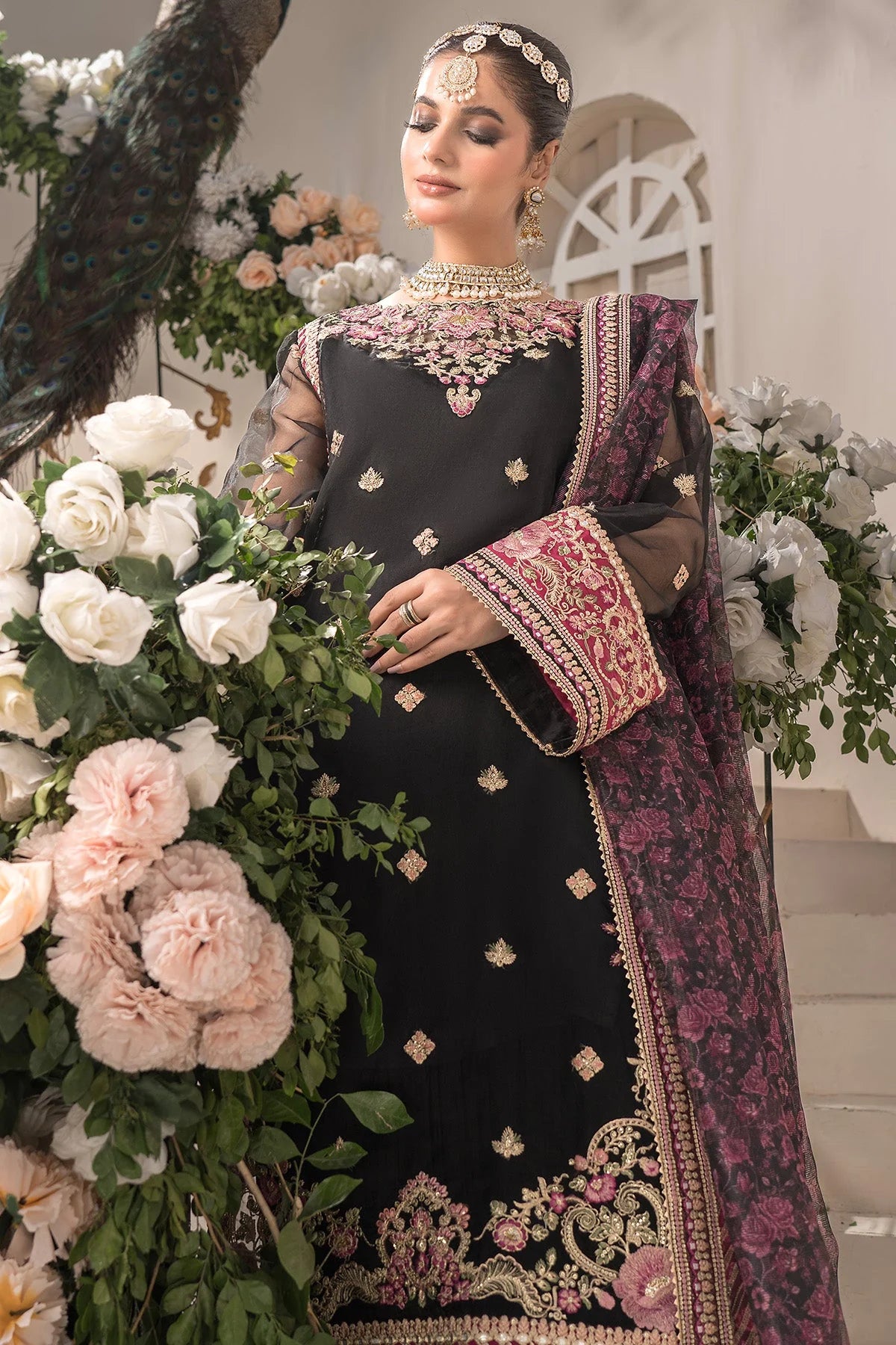 Imrozia 3Pc Embroidered Organza Suit IP-110 Jaskeerat gulbuy.com
