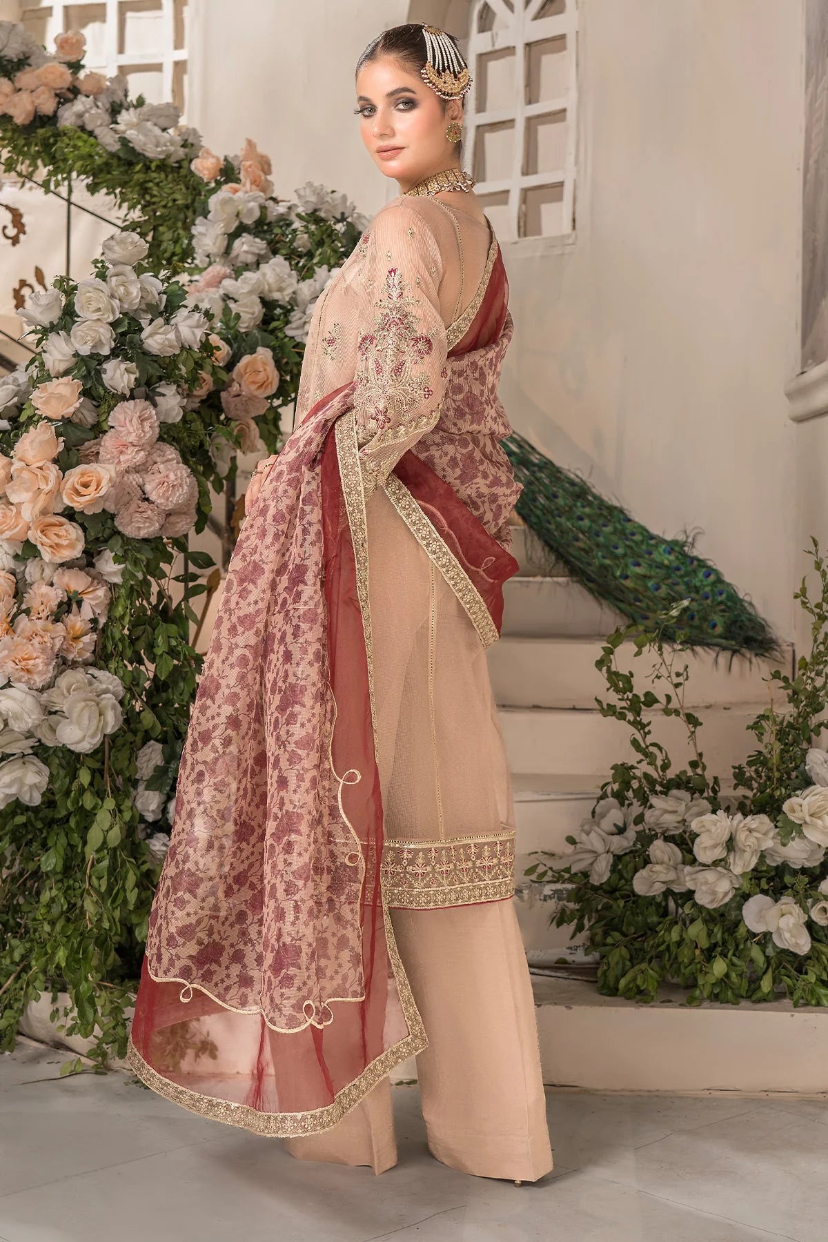 Imrozia 3Pc Embroidered Net Suit IP-111 Taneesha gulbuy.com