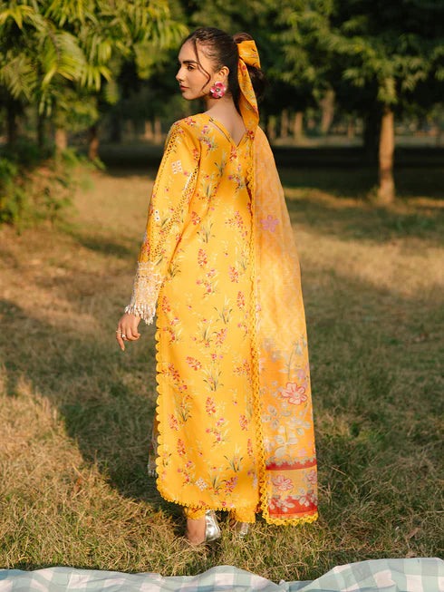 Parishay 3Pc Embroidered Lawn Suit IVY-01 gulbuy.com