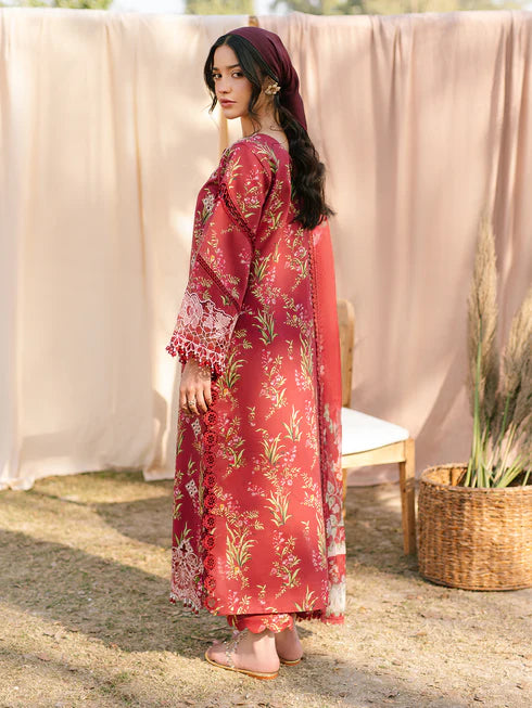 Parishay 3Pc Embroidered Lawn Suit IVY-02 gulbuy.com