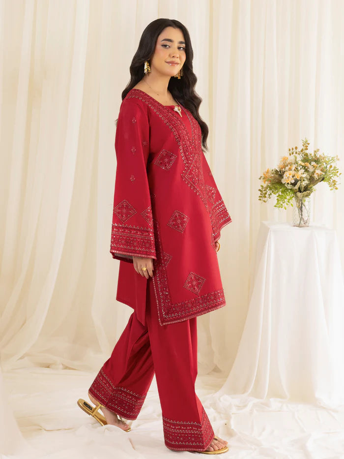 Mohagni 2Pc Embroidered Cotton Suit LES-04 gulbuy.com